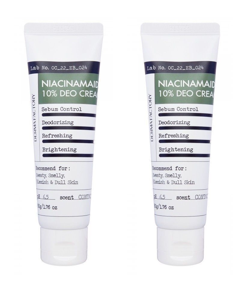 Derma Factory Крем-дезодорант для тела Niacinamaid 10% Deo Cream, с ниацинамидом, 50 мл, 2 шт  #1