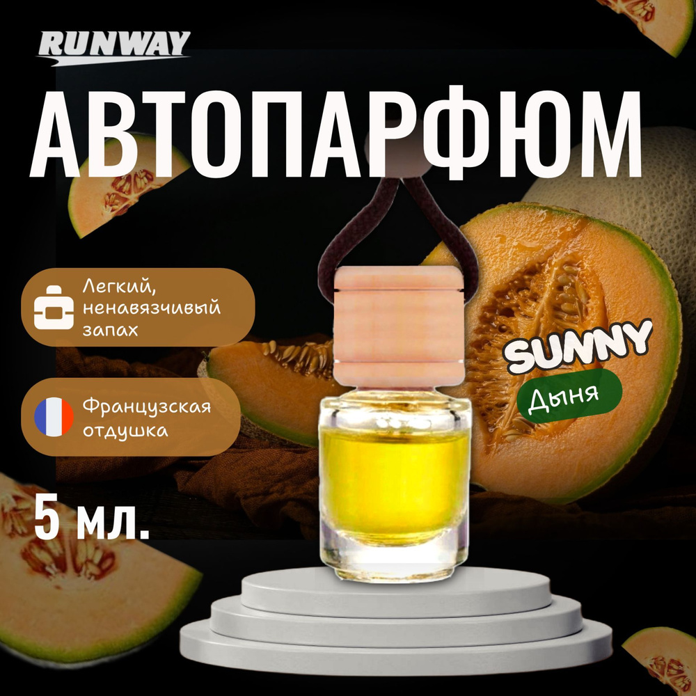 Ароматизатор для автомобиля Sunny "Дыня", автопарфюм Runway, 5 мл  #1