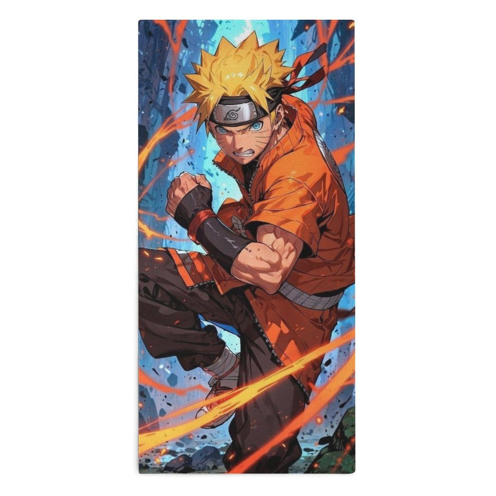 Naruto Полотенце для лица, рук, Микроволокно, 30x70 см, разноцветный, 1 шт.  #1