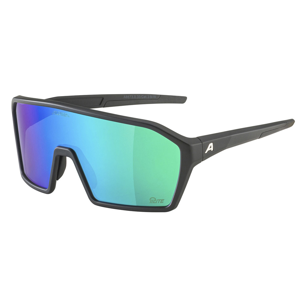 Очки Солнцезащитные Alpina Ram Q-Lite Black Matt/Green Mirror Cat.3 (UNI:one size) #1