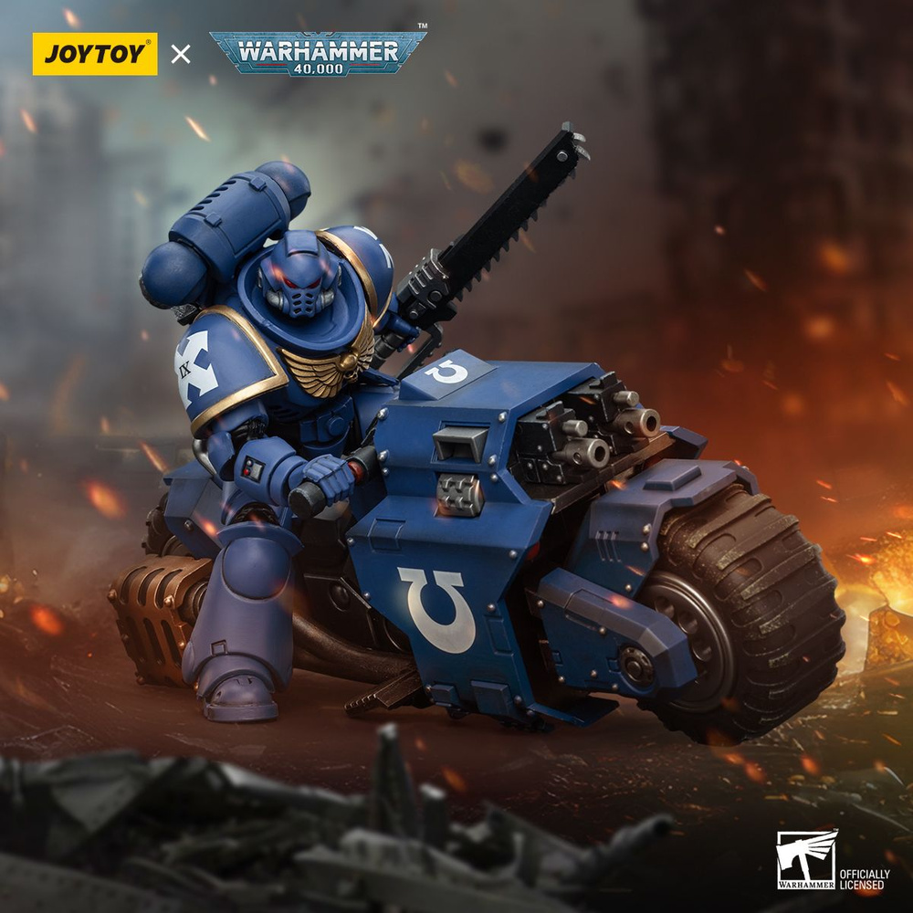 JOYTOY Warhammer 40k Action Figure - Ultramarines Outriders Brother Catonus (1/18) - 3