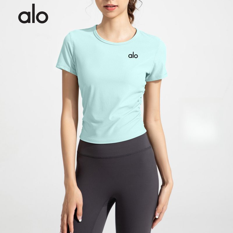 Футболка Alo Yoga Мужская футболка Alo yoga для занятий спортом и бега, охлаждающая и быстросохнущая, #1