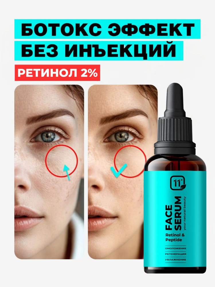 Сыворотка для лица лифтинг эффект с ретинолом и витамином С, от и против морщин,30мл #1