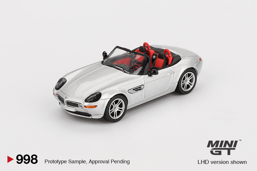 Машинка MINI GT NODEL 1:64 #998 BMW Z8 Silver Die-cast Alloy Model