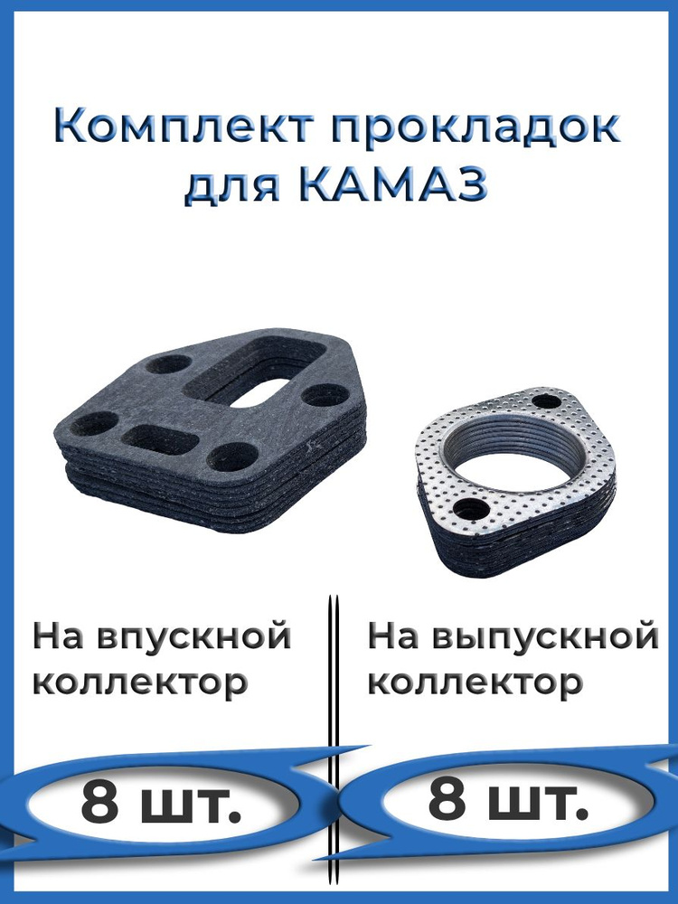 Прокладки коллекторов КАМАЗ Евро-2 (3 наим.паронит) №11 (УРАЛАТИ)