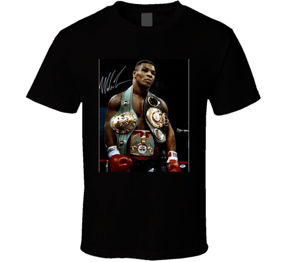 Футболка Футболка Mike Tyson 3 Belts Cool Retro Boxer Fan T Shirt #1