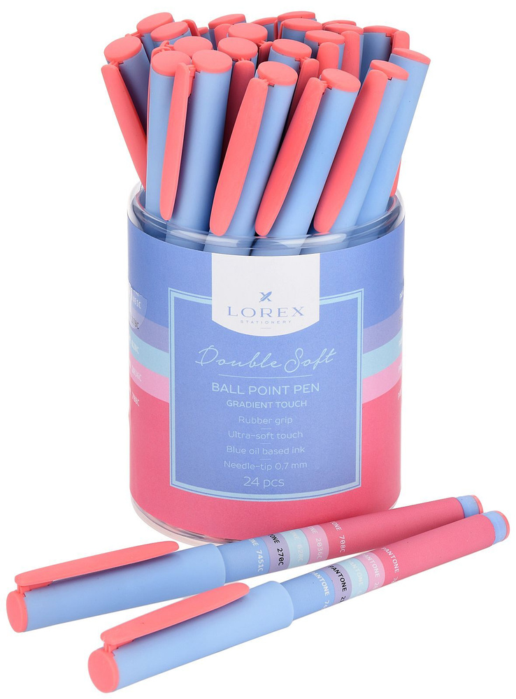 LOREX GRADIENT TOUCH DOUBLE SOFT 24 шт Шариковая ручка, синяя, 0,7 мм #1