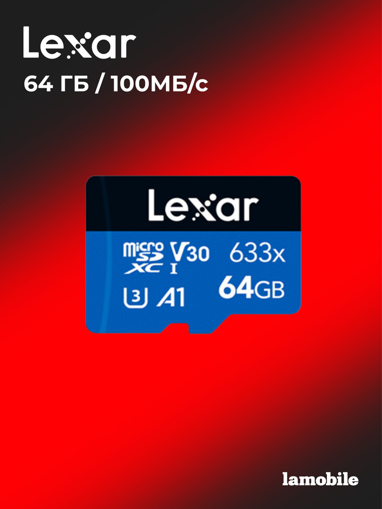 Lexar MicroSDXC 64GB High-Performance 667x UHS-I U3 - Scheda Di Memoria Resistente All'Acqua