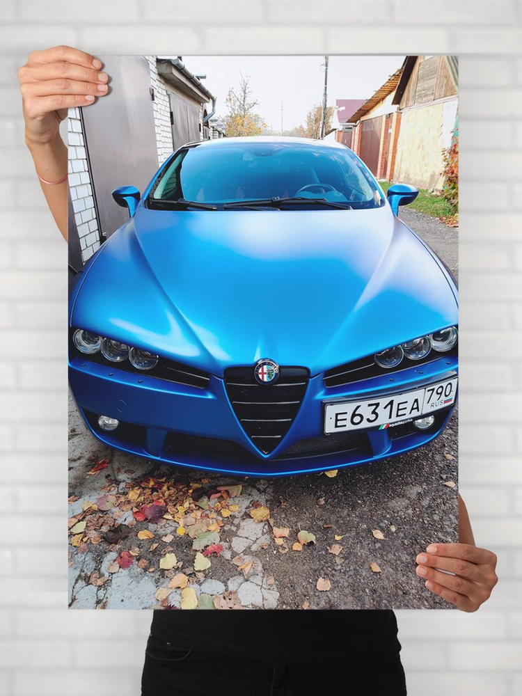 Плакат на стену для интерьера Легенды Авто (Альфа Ромео Брера - Alfa Romeo Brera 2) - Постер по машине #1