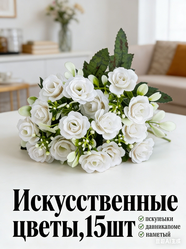 Искусственные цветы,15шт #1
