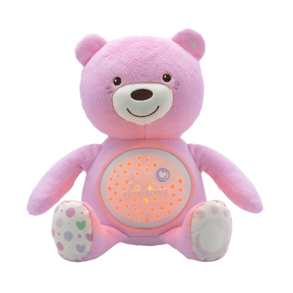 Chicco Мишка мягкий музыкальный, розовый #1