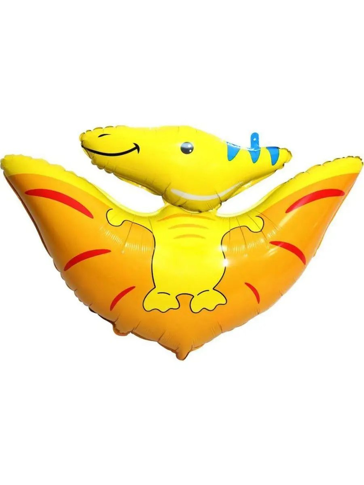 Шар (35''/89 см) Фигура, Динозавр Птеродактиль, Желтый, 1 шт. #1
