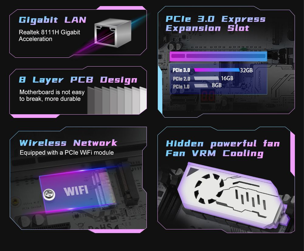 Материнская плата MACHINIST X99 K9. Процессор E5 2650 V4 + DDR4 2 шт ...