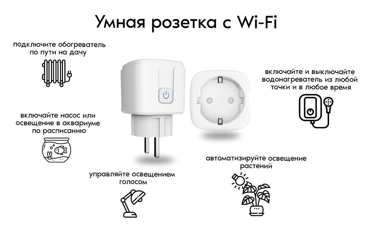Умная розетка купить на OZON по низкой цене (1915852004)