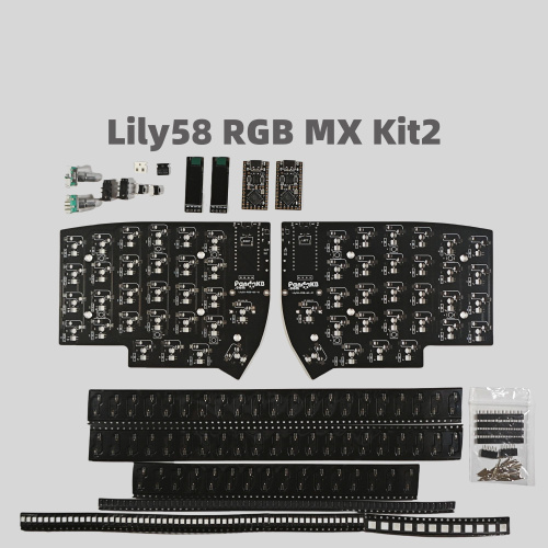 печатная плата lily58 RGB MX купить на OZON по низкой цене