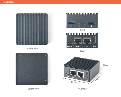 NanoPi R3S LTS Dual-Gbps Ethernet Ports Router Rockchip RK3566 SoC
