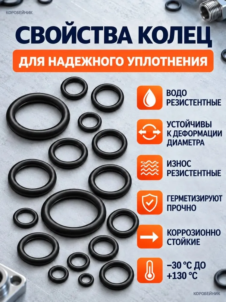 Набор резиновых колец 770шт 18 размеров 3-27, 770 шт, фото 4