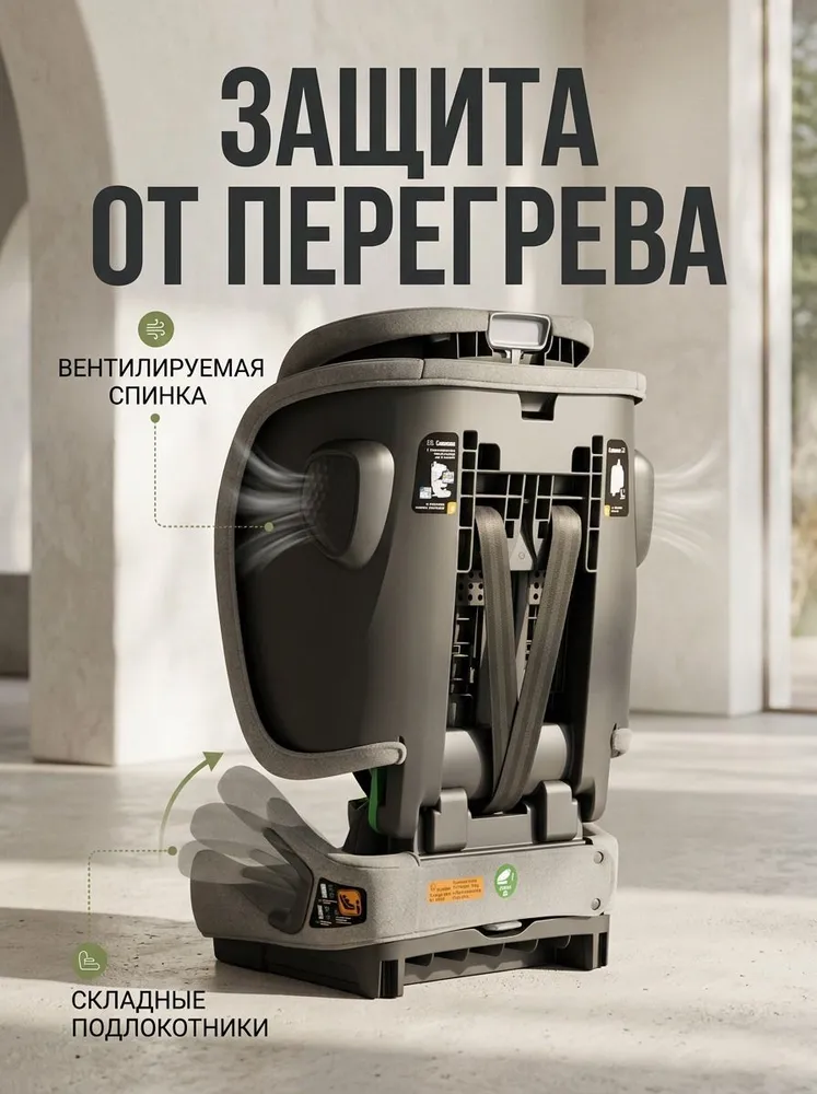 Автокресло детское от 76 до 150 см, Voyage, серый, i-Size ECE R129, группа 1/2/3 BONBINI BO-3231120, серый, фото 5