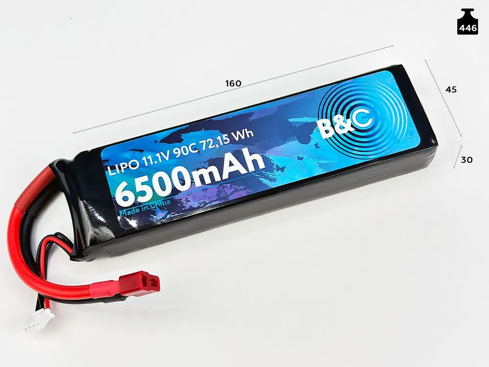B&C 3S 11.1V 6500mAh 90C T-Plug Lipo battery B&C 3S 11.1V 6500mAh 90C T-Plug Lipo battery