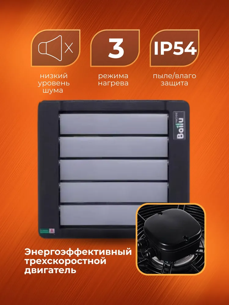 Тепловентилятор водяной Ballu BHP-W3-30-S, вариант, фото 3