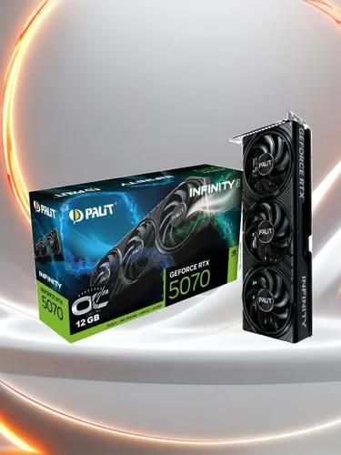 Palit Видеокарта GeForce RTX 5070 NE75070S19K9-GB2050S RTX 5070 Infinity 12 ГБ (NE75070S19K9-GB2050S)
