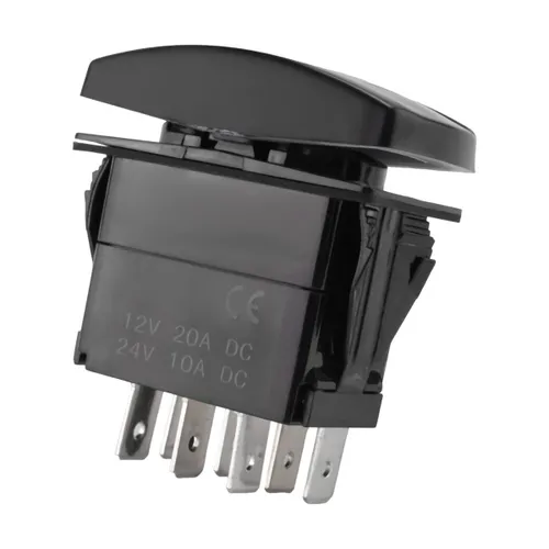 7-контактный лазерный мгновенный кулисный переключатель лебедки вход-выход 12 В ВКЛ-ВЫКЛ-ВКЛ светоди