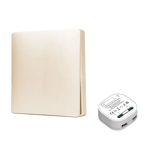 беспроводной кинетический выключатель света, 1 клавиши и блок управления 433 МГц 220В золотой