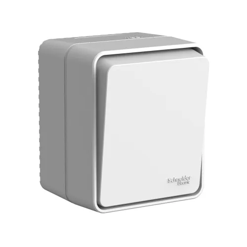 Выключатель 1-клавишный Systeme Electric AtlasDesign PROFI IP54, открытой установки, 10АХ, Серый / п