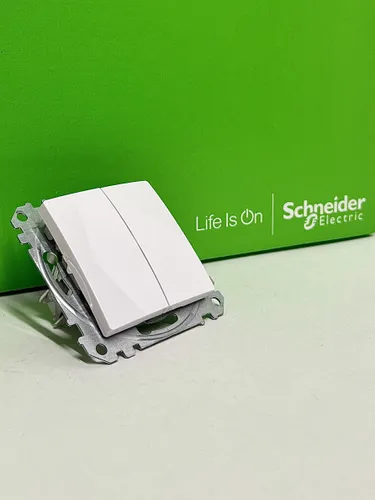 Выключатель 2-клавишный, схема 5а 10АХ Schneider Electric Sedna Design, белый SDD111105