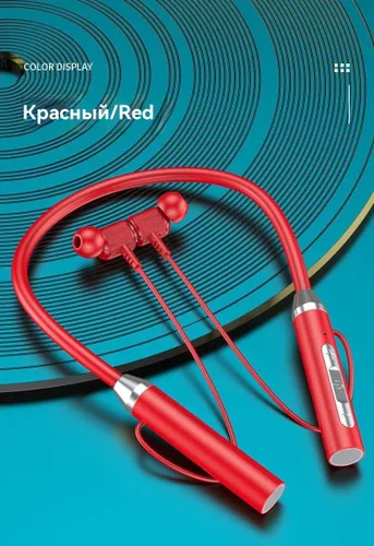 Наушники беспроводные с микрофоном, Bluetooth, USB, светло-синий