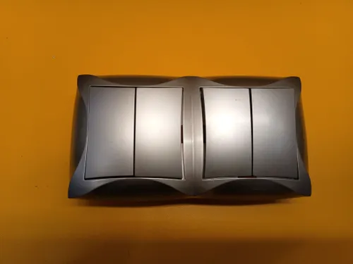 Выключатель 2-клавишный с подсветкой +2-клавишный с подсветкой + рамка 2 поста ДУЭТ Schneider Electr