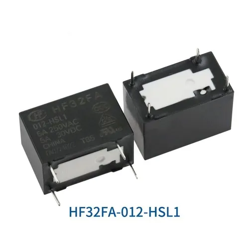 2pcs Электромагнитное реле HF32FA-G-012-HSL1 5В DC, 10А, 4 контакта, малогабаритное
