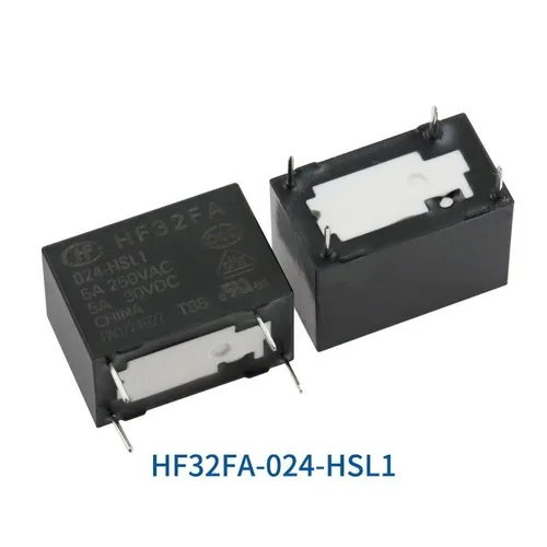 2pcs Электромагнитное реле HF32FA-G-024-HSL1 5В DC, 10А, 4 контакта, малогабаритное