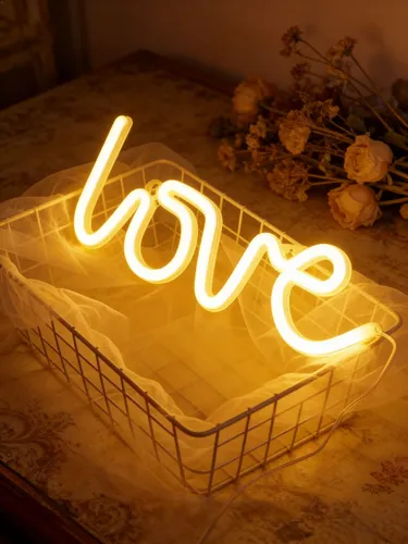 Неоновая светодиодная вывеска Love для декора интерьера