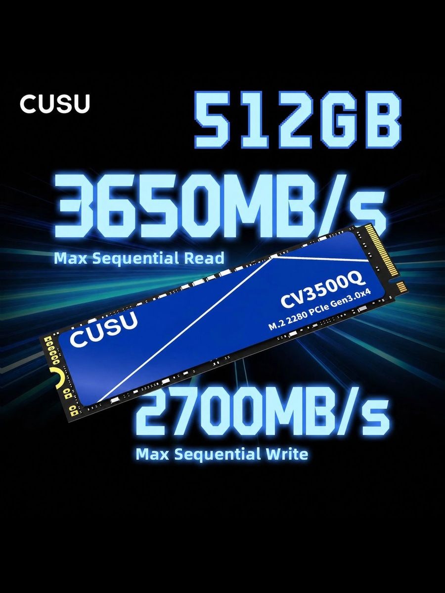 新品】CUSU NVMe SSD M.2 2280 512GB CUSU SSD M2 512GB 1TB NVMe SSD