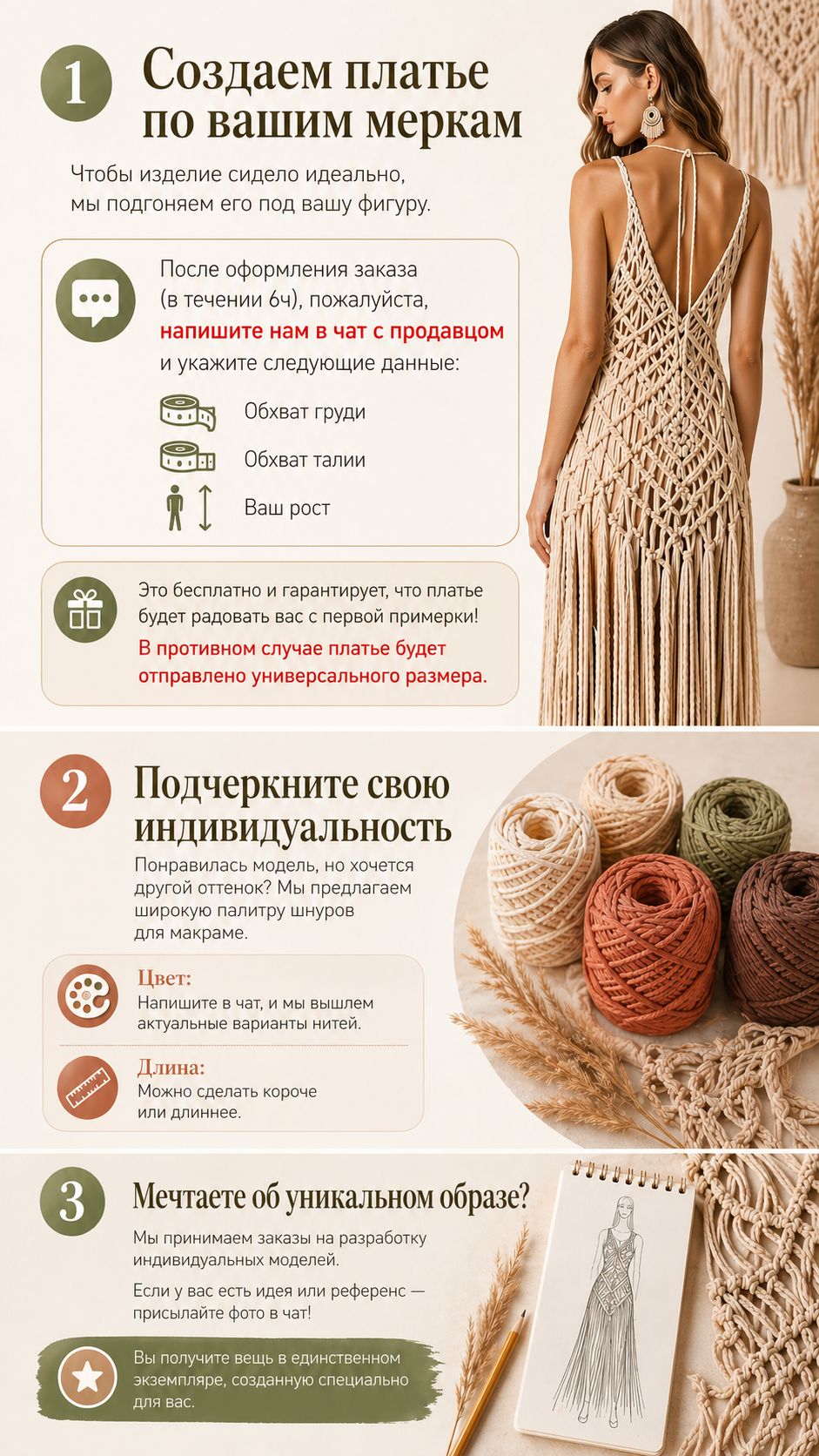 Stariva. Макраме туника из полиэфирного шнура - фото 6