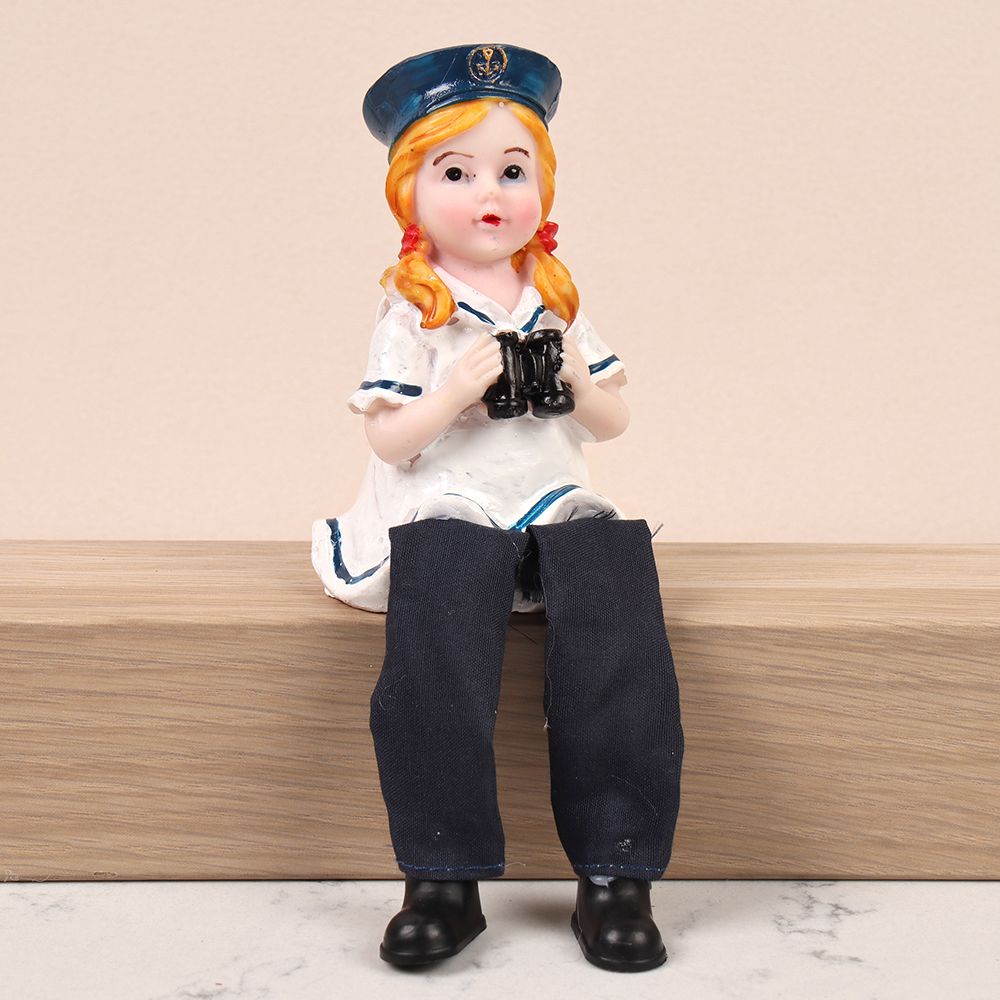 Статуэтка Моряк, висячие ножки, полистоун, 10,5 см — фото 2
