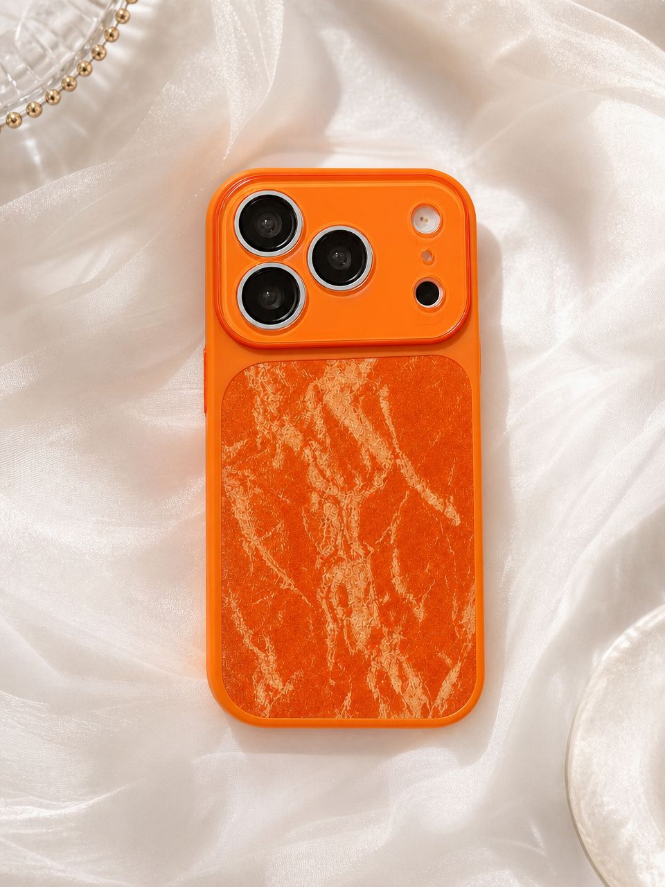 智能手机壳 用于 Apple iPhone 16 Pro Max, 塑料 , 橙色