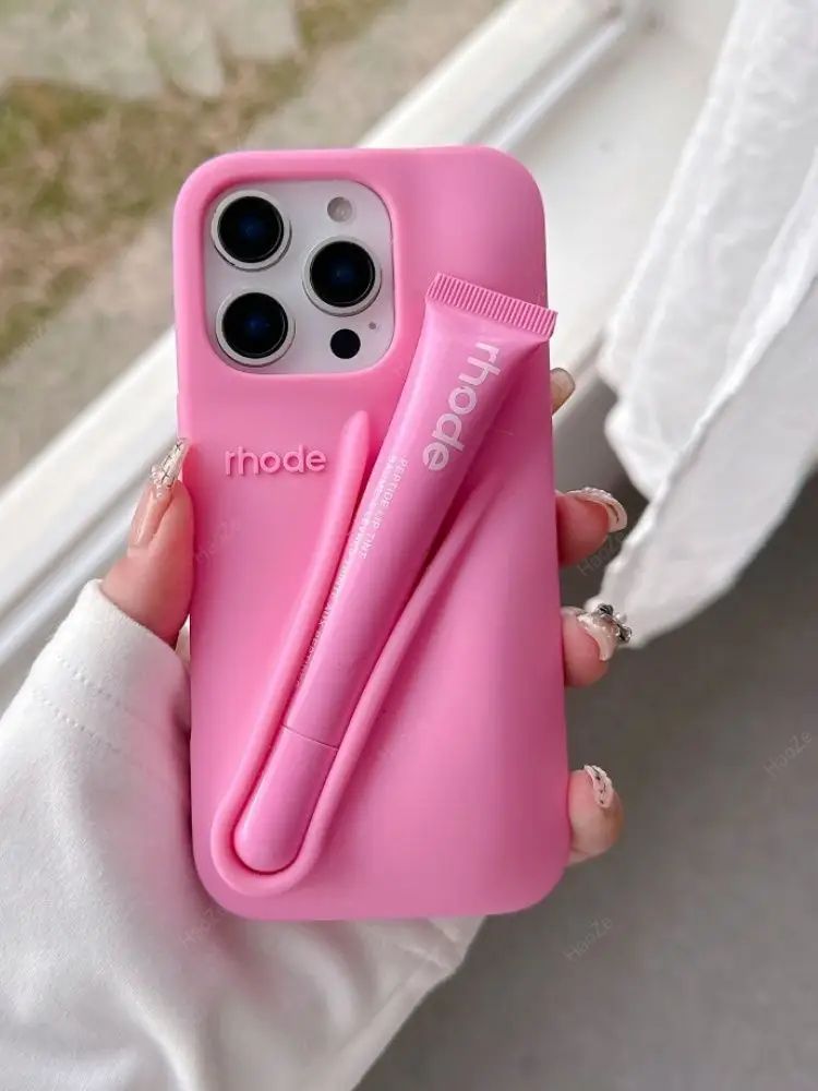 智能手机壳 用于 Apple iPhone 16 Pro, 硅胶, 粉红色