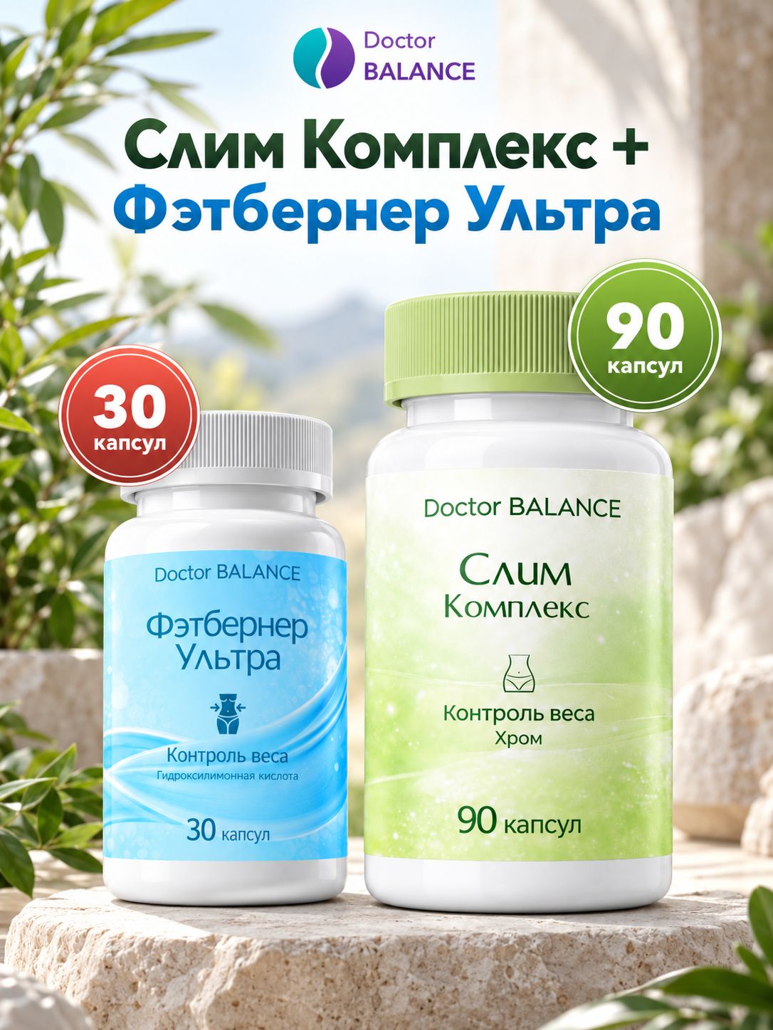 Набор Doctor Balance: Слим-комплекс для контроля веса 90 + Фэтбернер Ультра 30