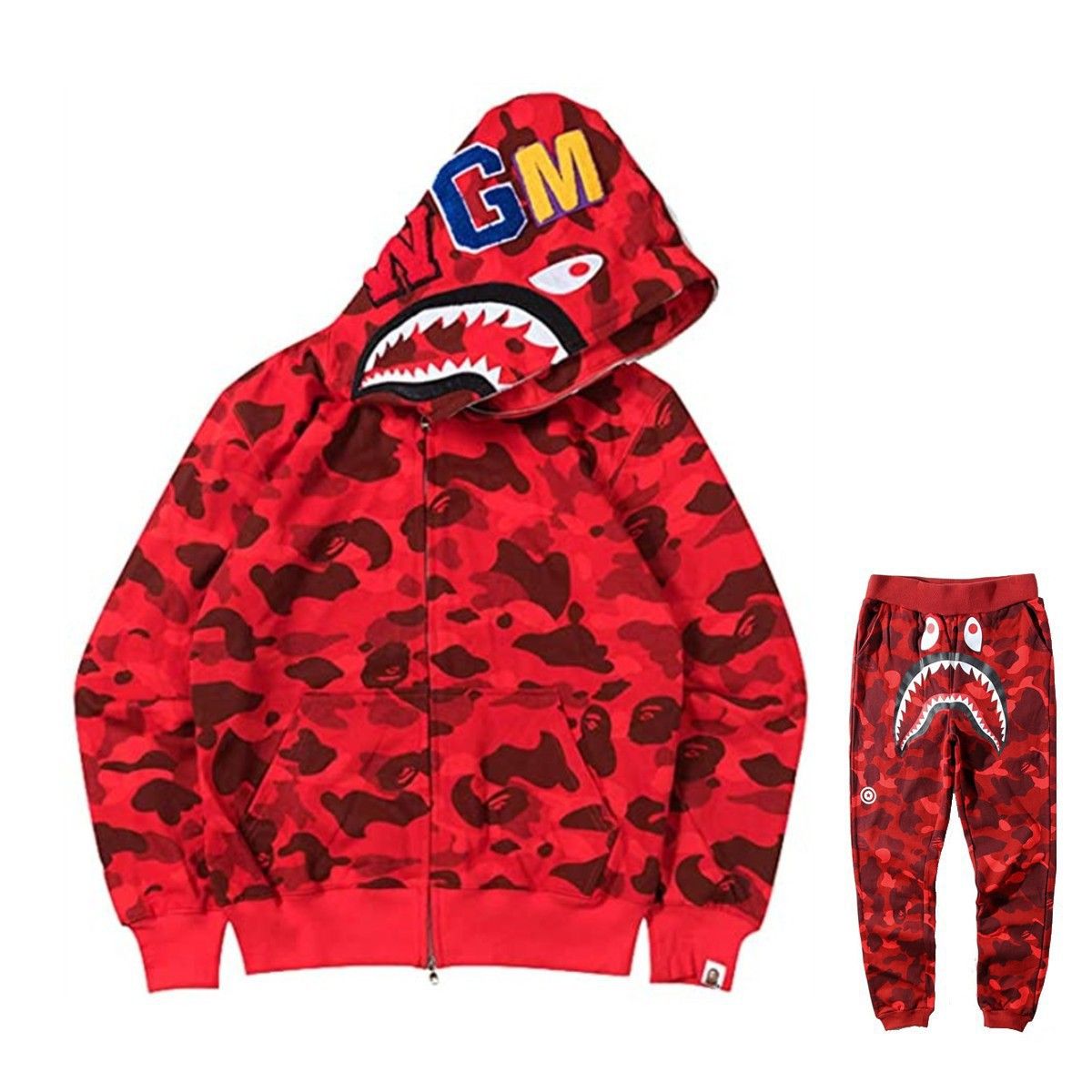 Комплект одежды Мужской, Женский A BATHING APE Повседневный красный ...