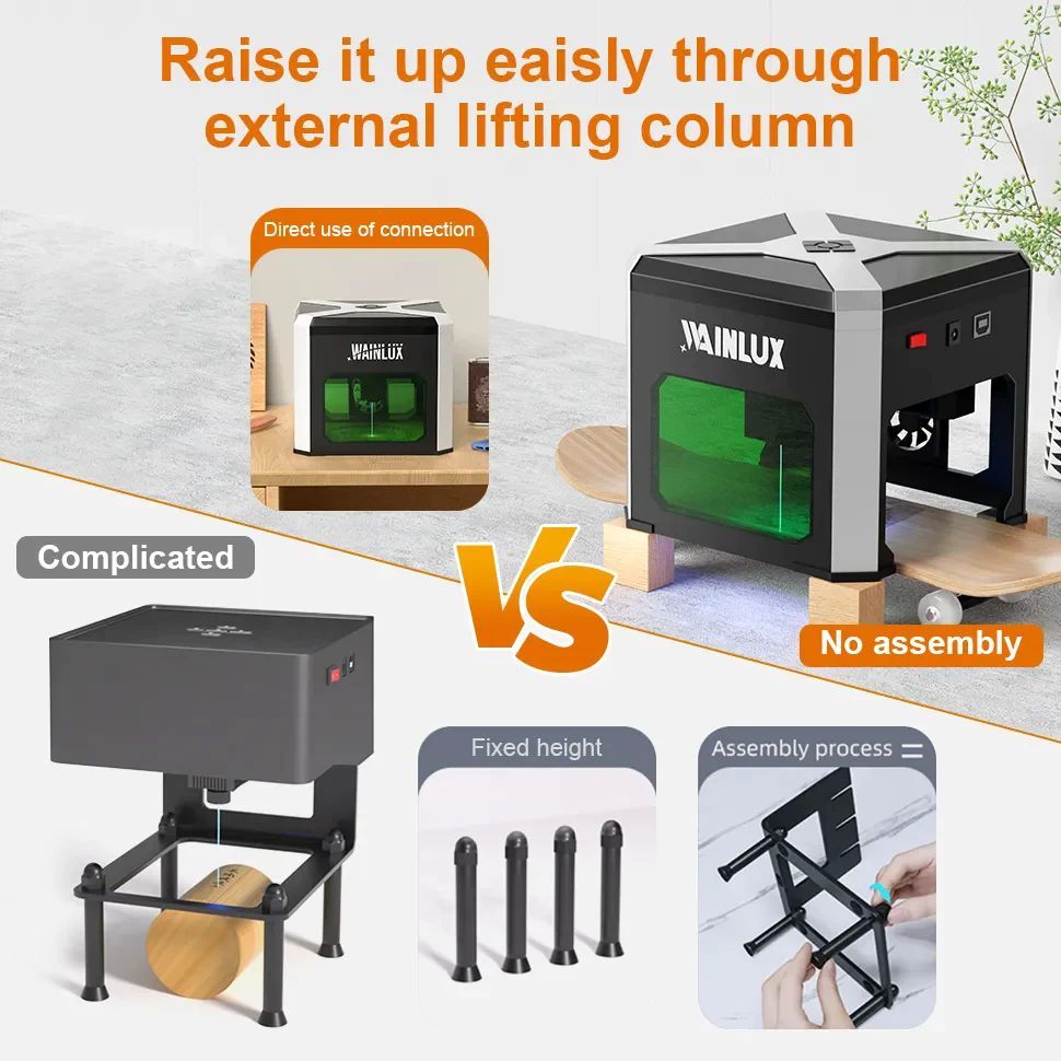 Лазерный гравер Wainlux K6 Pro, 3000 МВт, Bluetooth, мини-ЧПУ, лазерные ...