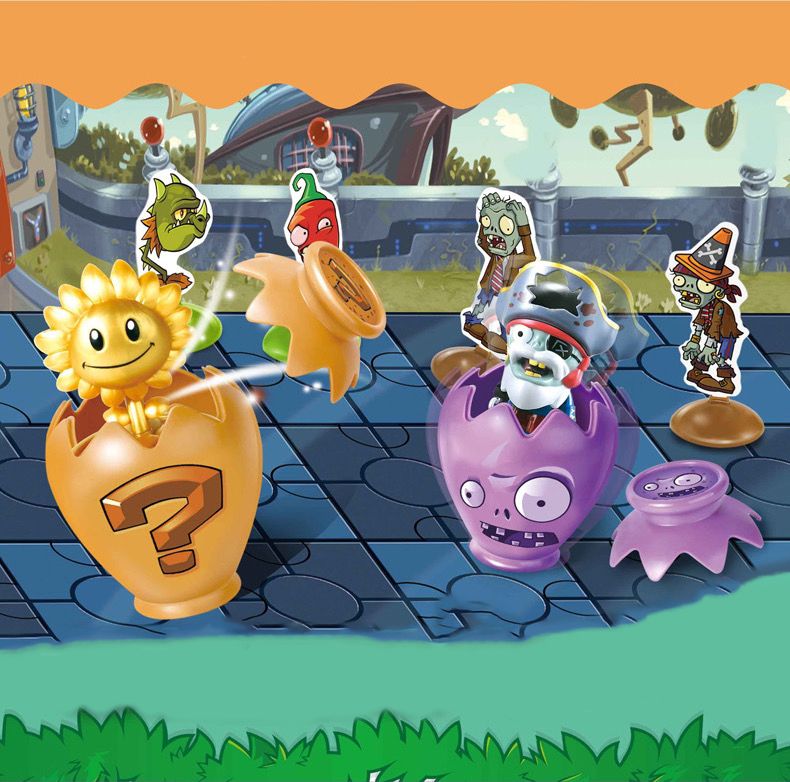 Plants vs Zombies лицензионные фигурки в сюрприз капсулах (набор из 3шт. наугад)