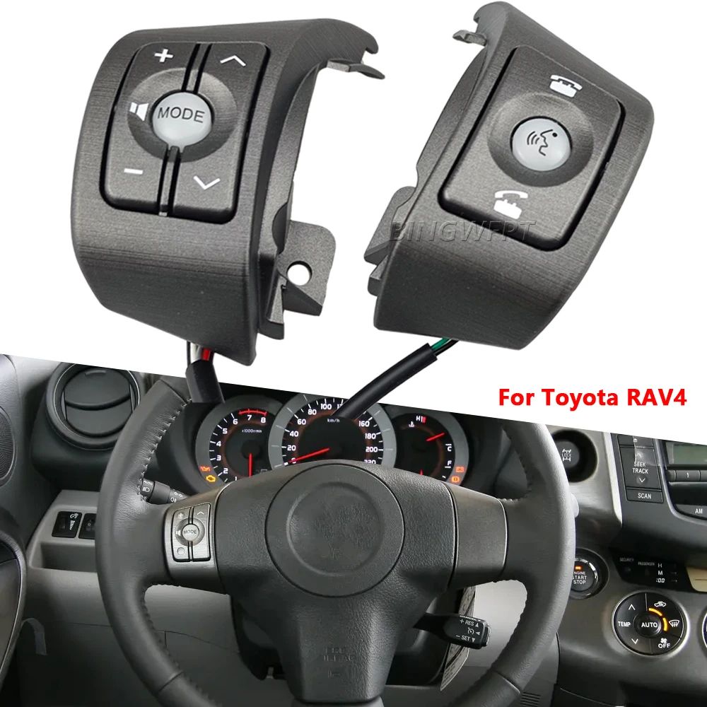 КнопкиуправлениянарульДляToyotaRav4IIIRAV4XA30ACA30L2006-2008.Bluetooth/МультирульдлямагнитолыToyotaRav4III
