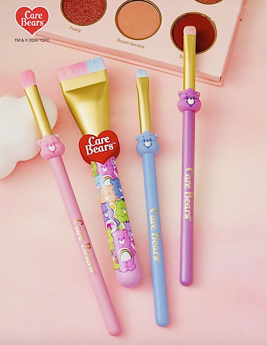 Заботливые мишки / Care Bears Набор из 4 кистей для макияжа с мордочками мишек