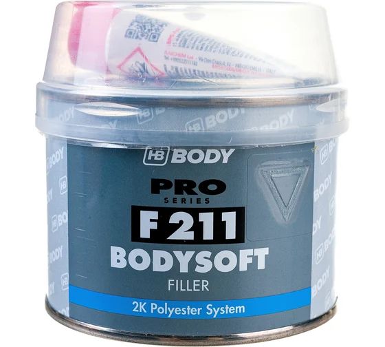 Шпатлевка полиэфирная "BODY SOFT" (0,25кг) бежевая + отвердитель