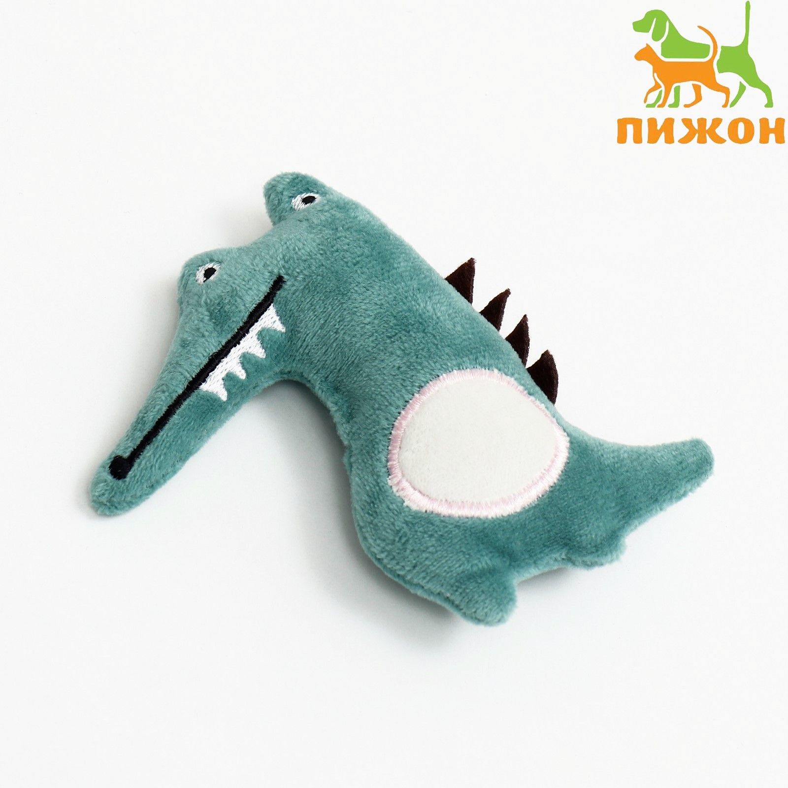 Игрушкадлякошекскошачьеймятой"Крокодил",10см,зелёная