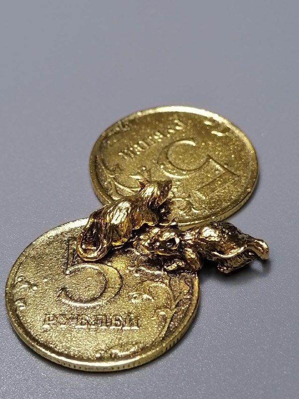 Кошельковаямышка5рублей/Денежныйоберег,2штуки