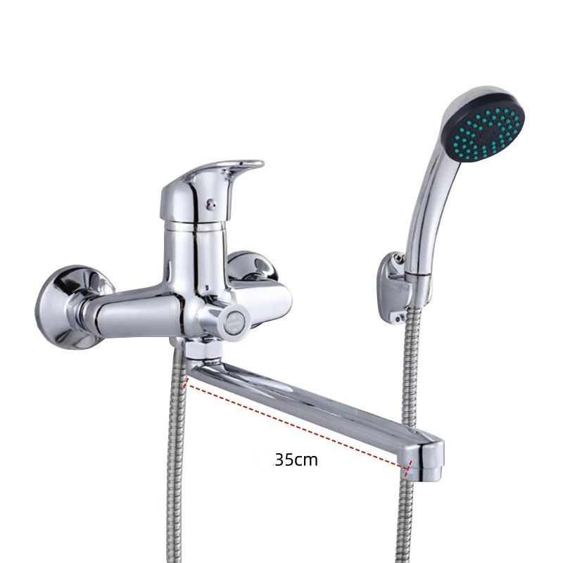 Смесительдляваннысдушем,сдлиннымизливом,крандляванной