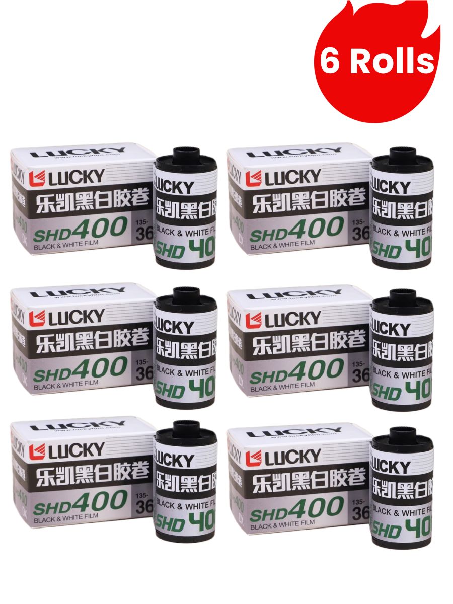 6коробка135черно-белаяпленкаLUCKYSHD400градусов36листов